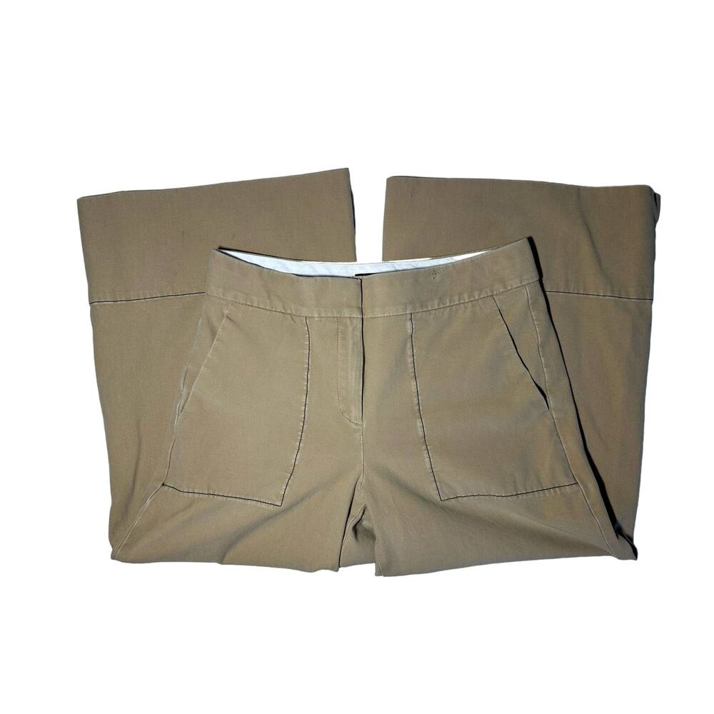 Ann Taylor Tan Beige Crop Wide Leg Culottes Pants Size 4